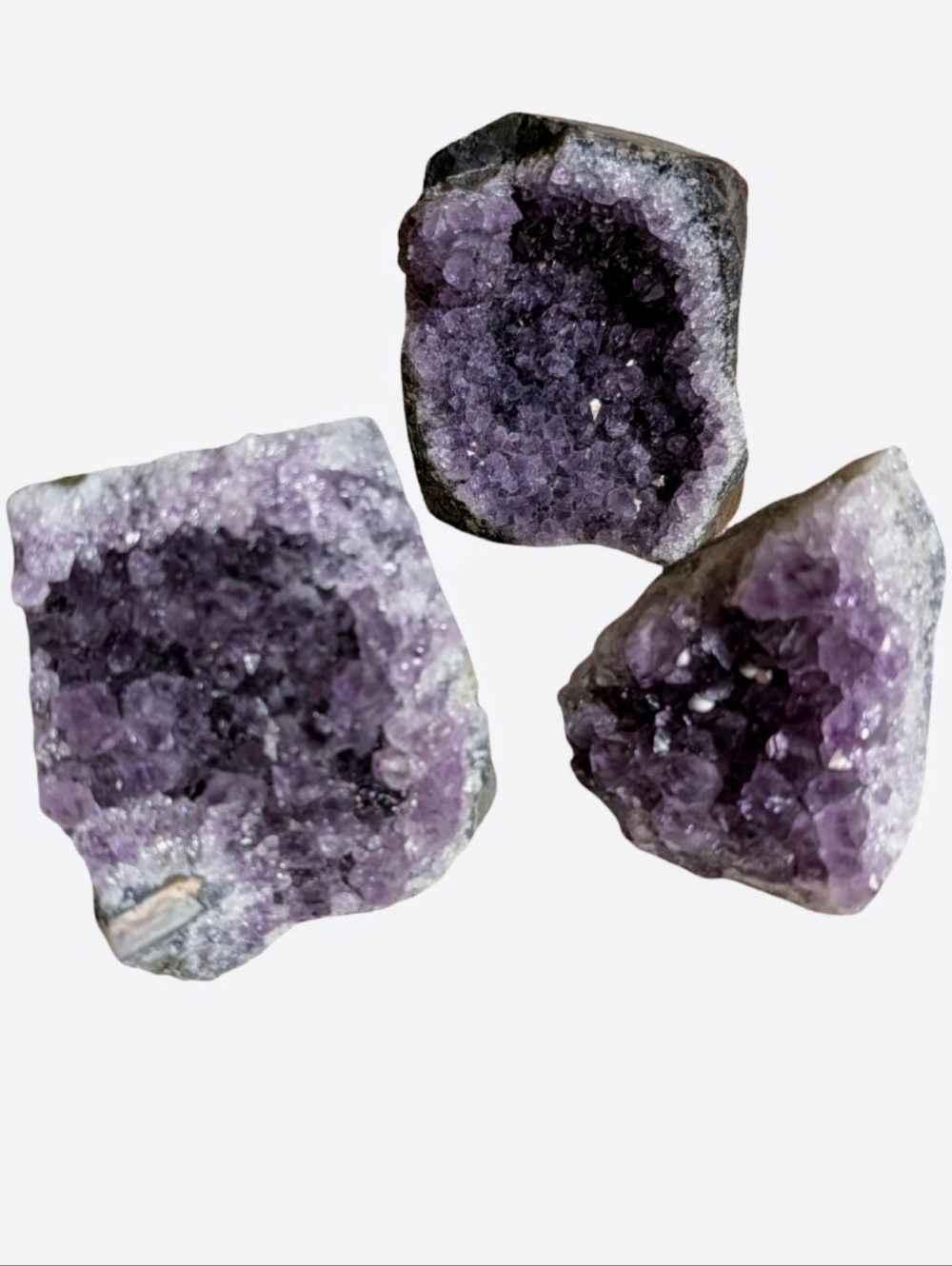 💲ON SALE💲Trio (3) of Brazilian Amethyst Deep Purples 1lb Each​
